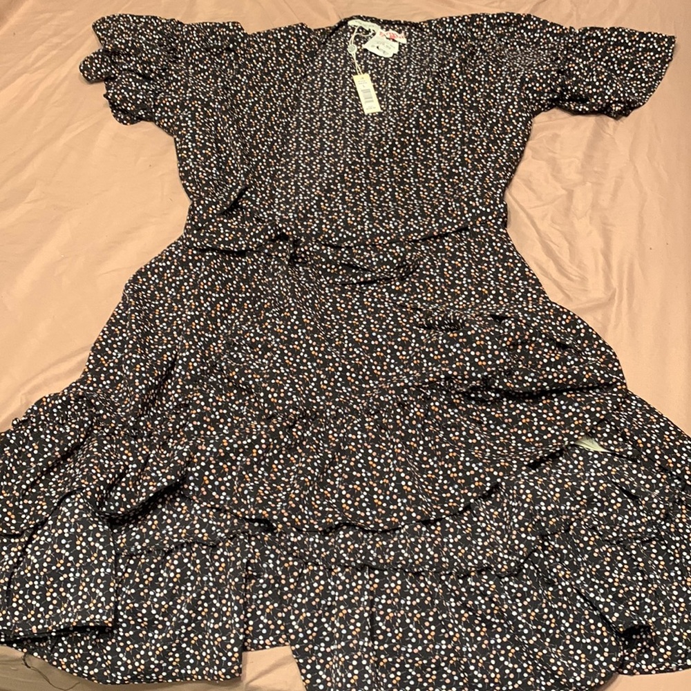 Elegant Black Polka Dot Dress
